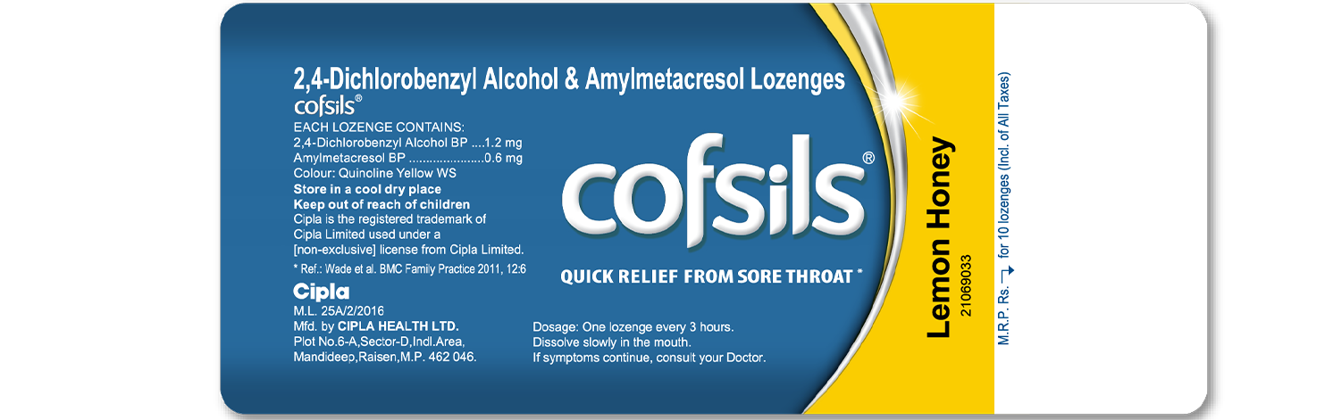 Cofsils Lemon Honey Lozenges 10's, Pack of 10 Cofsils Lemon Honey Lozenges 10's, Pack of 10