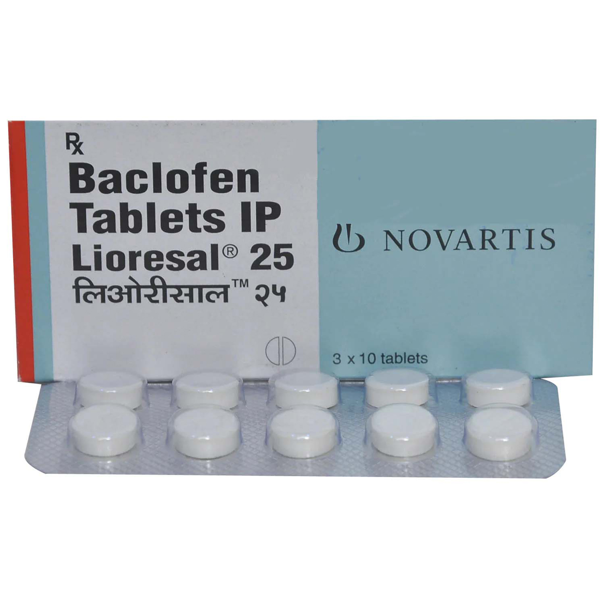 Lioresal 25 Tablet 10's, Pack of 10 TabletS Lioresal 25 Tablet 10's, Pack of 10 TabletS