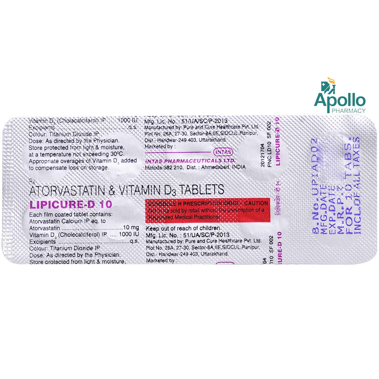 Lipicure-D 10 Tablet 10's, Pack of 10 Lipicure-D 10 Tablet 10's, Pack of 10