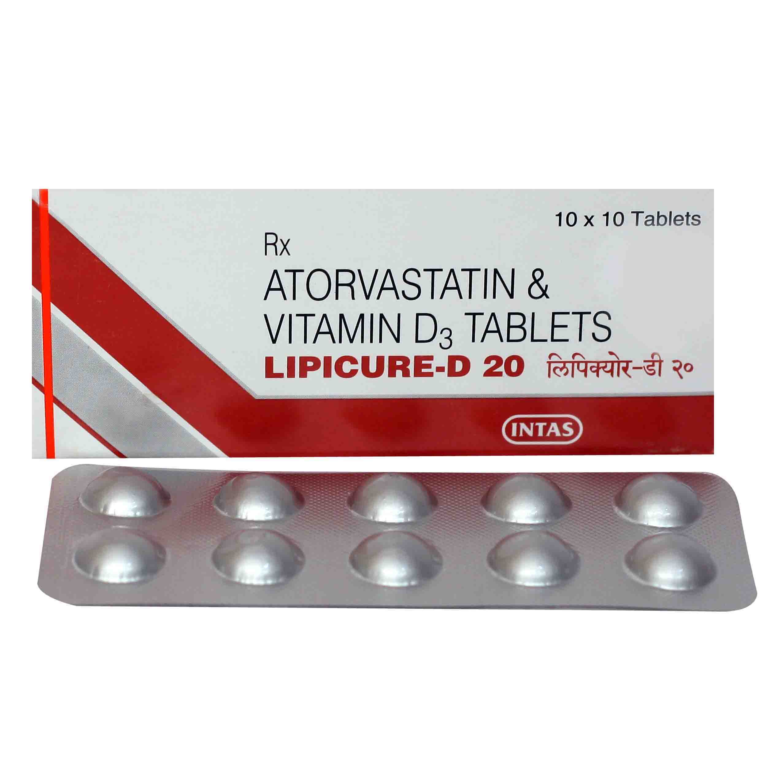 Lipicure-D 20 Tablet 10's, Pack of 10 Lipicure-D 20 Tablet 10's, Pack of 10
