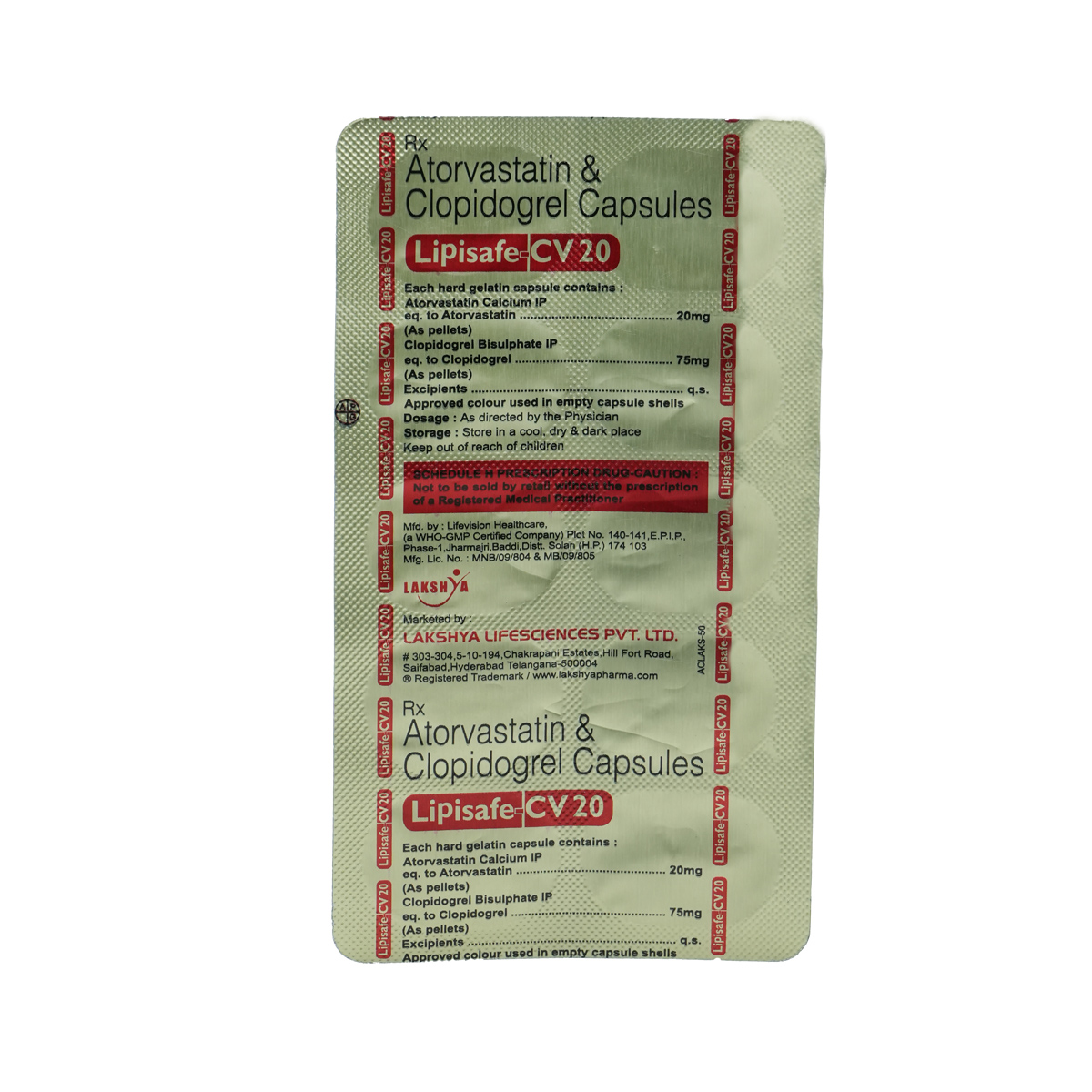 Lipisafe-CV 20 Capsule 10's, Pack of 10 CapsuleS Lipisafe-CV 20 Capsule 10's, Pack of 10 CapsuleS