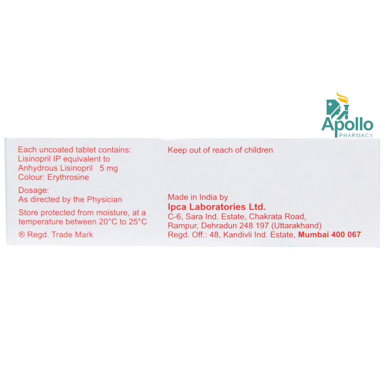 Lisoril-5 Tablet 10's, Pack of 10 TabletS Lisoril-5 Tablet 10's, Pack of 10 TabletS