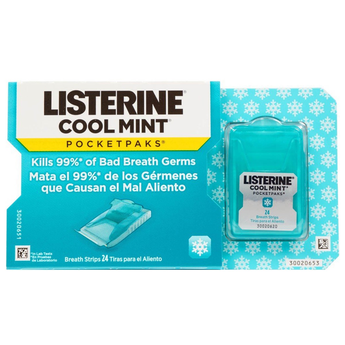 Listerine Cool Mint Pocket Paks Breath Freshener Strips, 24 Count Price ...