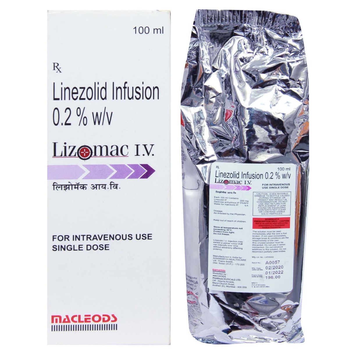 LIZOMAC IV INJECTION 100ML, Pack of 1 injection LIZOMAC IV INJECTION 100ML, Pack of 1 injection
