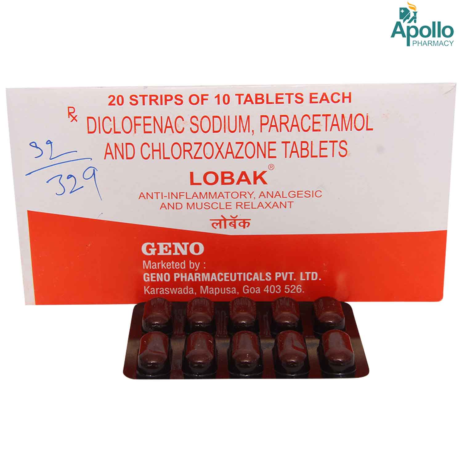 Lobak Tablet 10's, Pack of 10 TABLETS Lobak Tablet 10's, Pack of 10 TABLETS