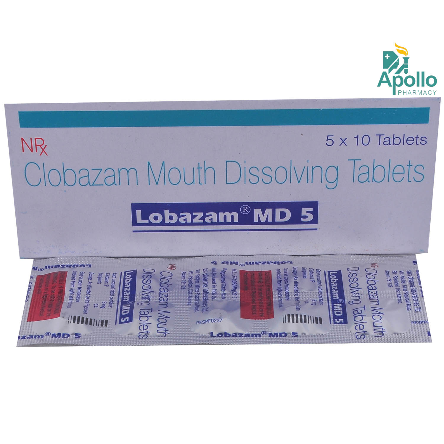 Lobazam MD 5 Tablet 10's, Pack of 10 TABLETS Lobazam MD 5 Tablet 10's, Pack of 10 TABLETS