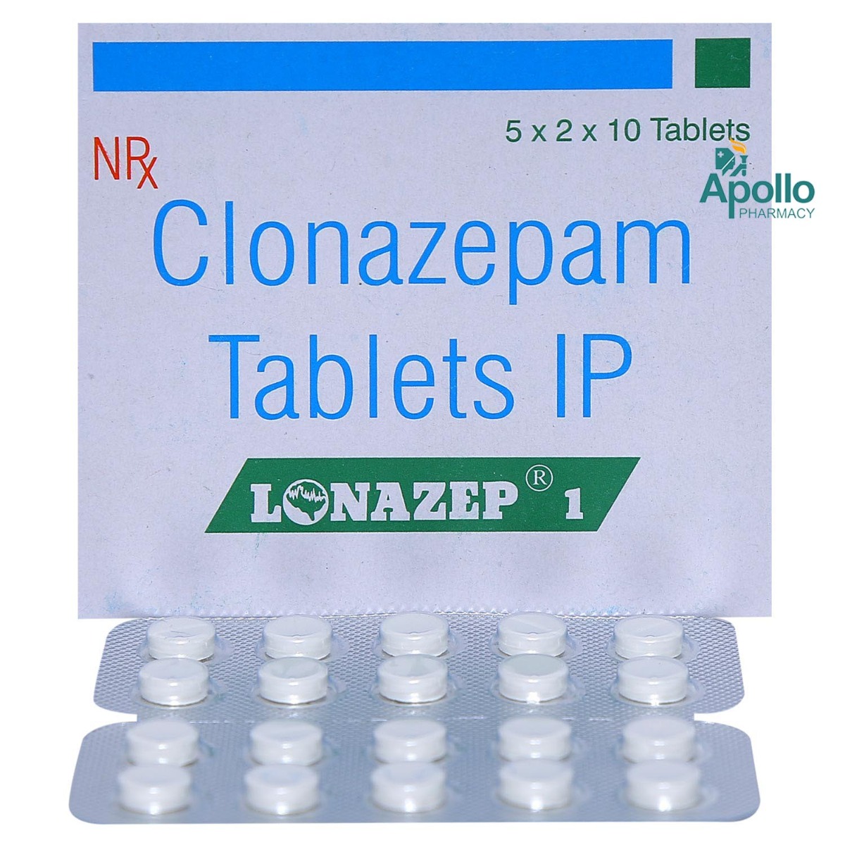 Lonazep 1 Tablet 10's, Pack of 10 TABLETS Lonazep 1 Tablet 10's, Pack of 10 TABLETS