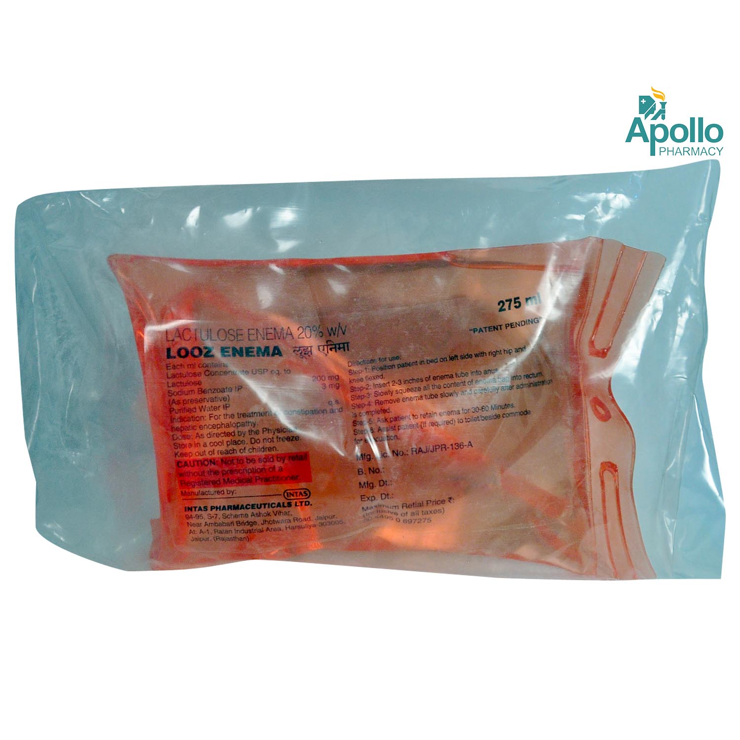 Looz Enema 275 ml, Pack of 1 LIQUID Looz Enema 275 ml, Pack of 1 LIQUID