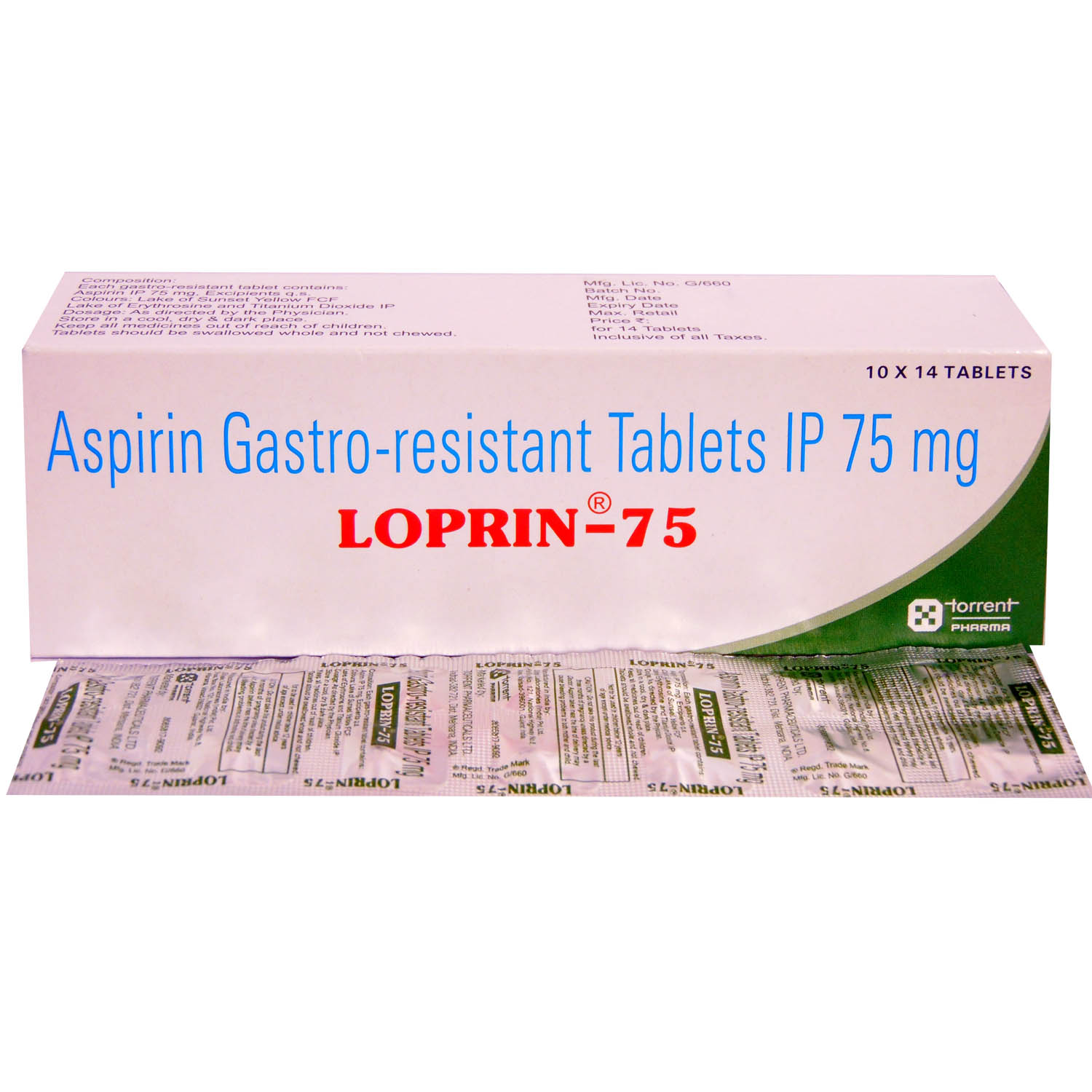 Loprin-75 Tablet 14's, Pack of 14 TABLETS Loprin-75 Tablet 14's, Pack of 14 TABLETS