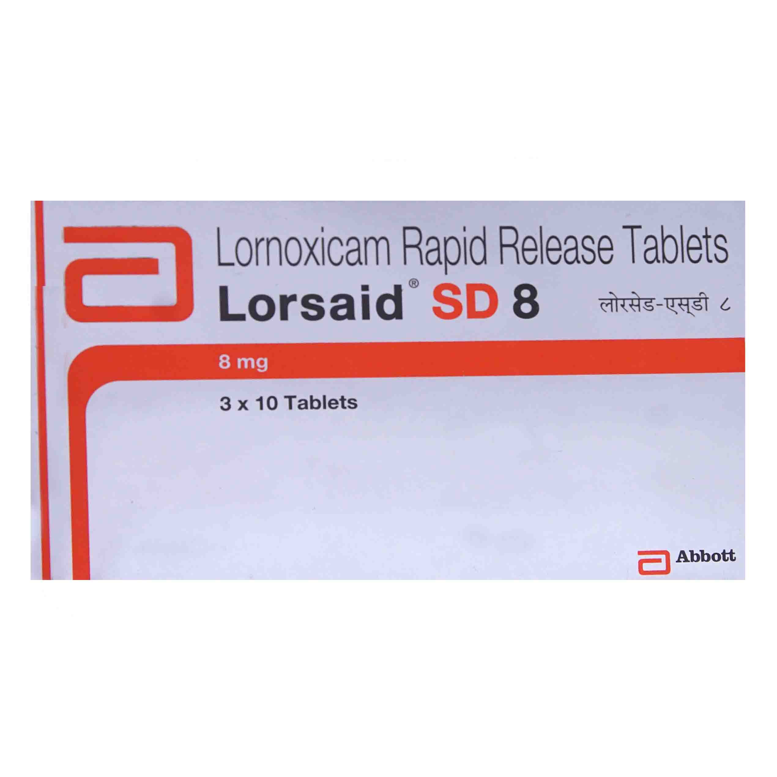 Lorsaid SD 8 Tablet 10's, Pack of 10 TABLETS Lorsaid SD 8 Tablet 10's, Pack of 10 TABLETS
