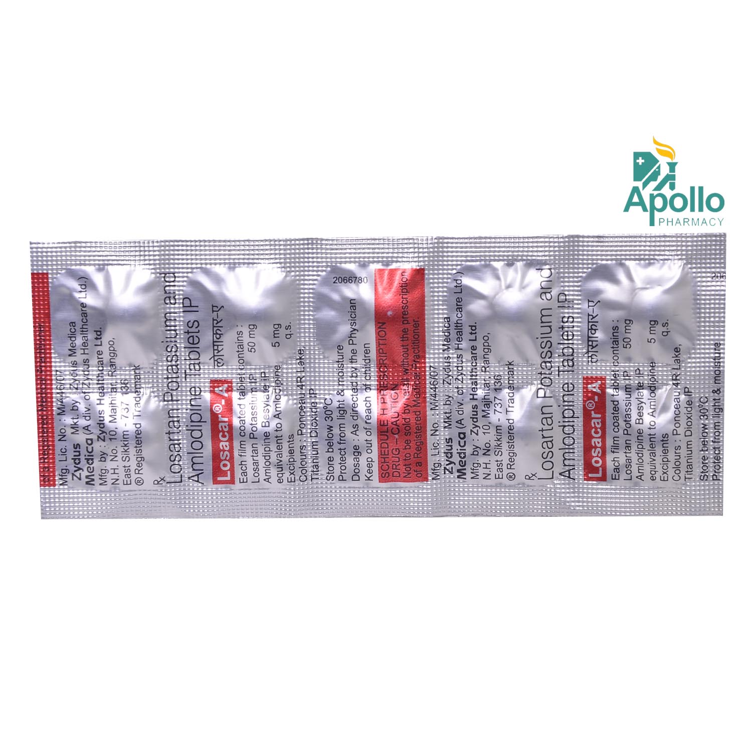 Losacar A Tablet 10's, Pack of 10 TABLETS Losacar A Tablet 10's, Pack of 10 TABLETS