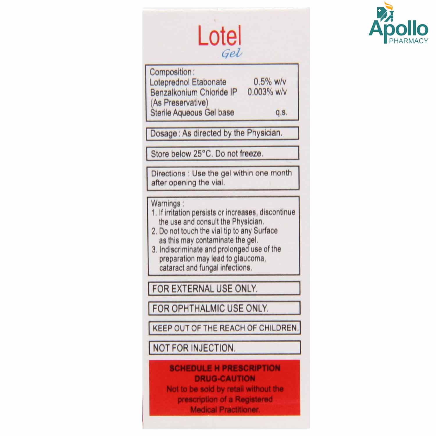 Lotel Eye Gel 5 ml, Pack of 1 EYE GEL Lotel Eye Gel 5 ml, Pack of 1 EYE GEL