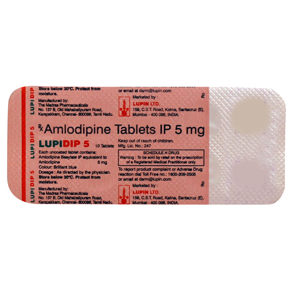 Lupidip 5 Tablet 10's, Pack of 10 TABLETS Lupidip 5 Tablet 10's, Pack of 10 TABLETS