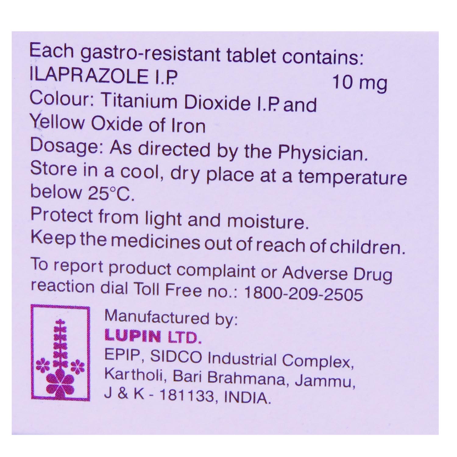 Lupila 10 Tablet 10's, Pack of 10 TABLETS Lupila 10 Tablet 10's, Pack of 10 TABLETS