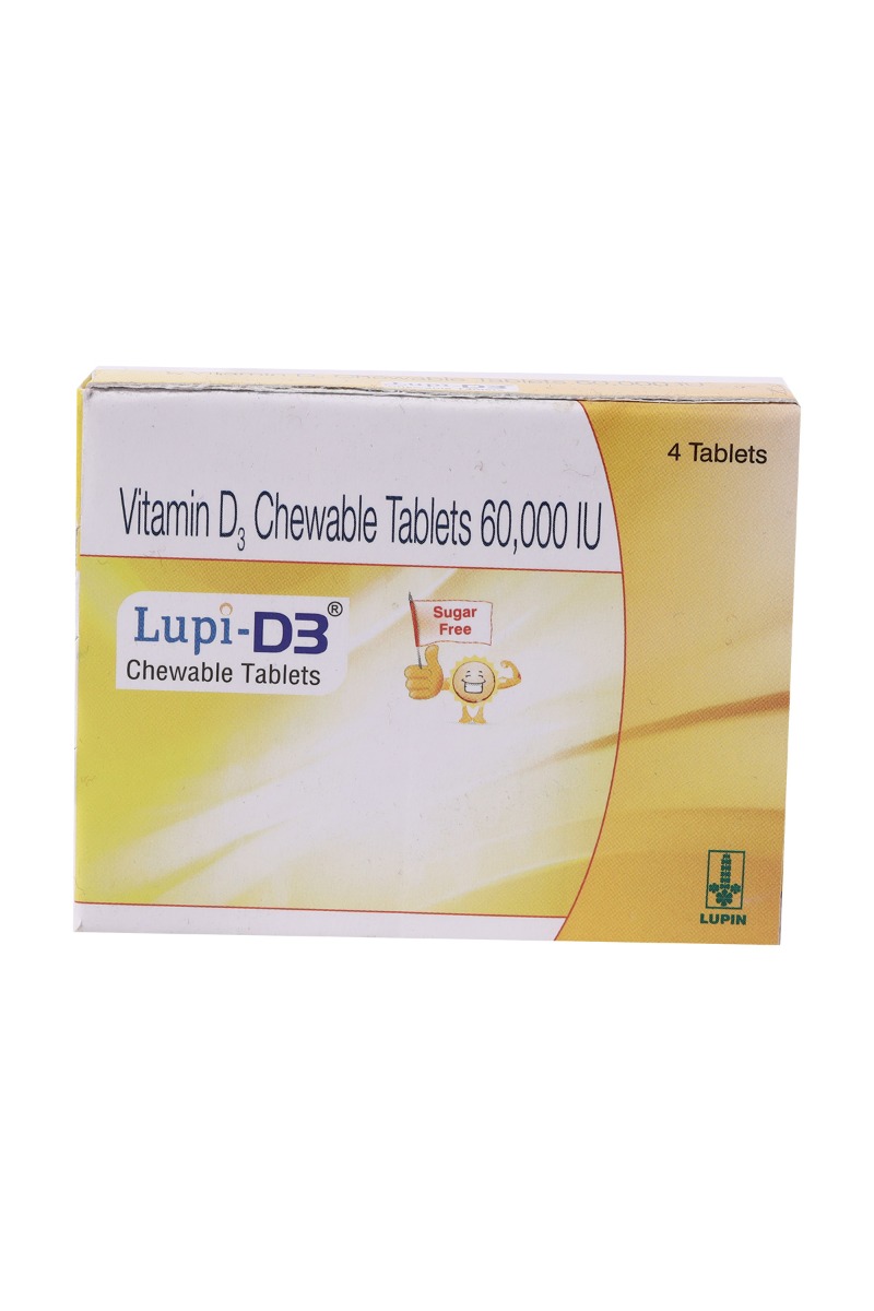 Lupi-D3 SF Chewable Tablet 4's, Pack of 4 Lupi-D3 SF Chewable Tablet 4's, Pack of 4