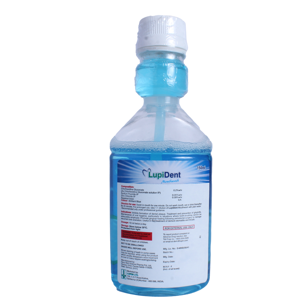 Lupident Mouth Wash 150 ml, Pack of 1 Mouth Wash Lupident Mouth Wash 150 ml, Pack of 1 Mouth Wash
