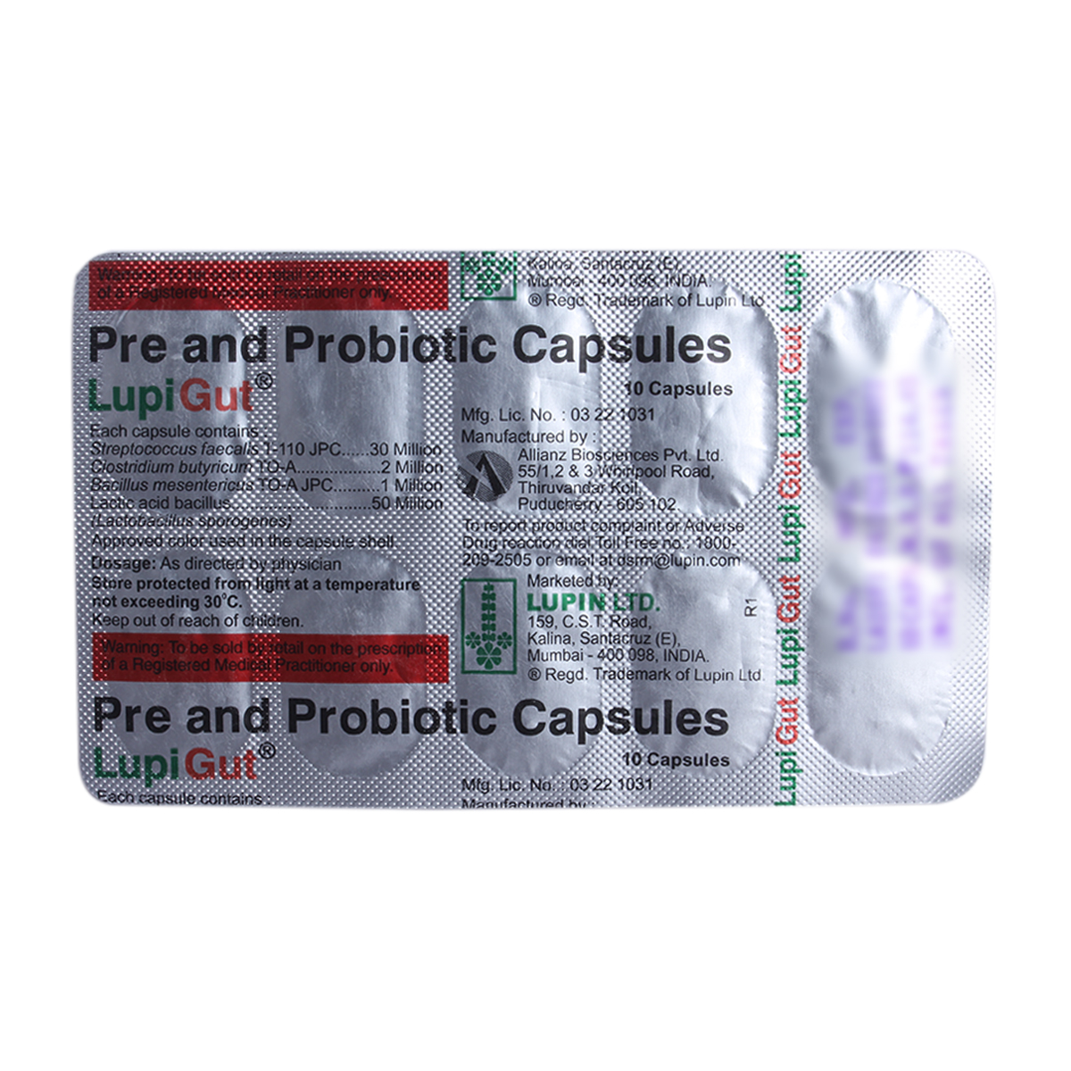 Lupigut Capsule 10's, Pack of 10 Lupigut Capsule 10's, Pack of 10