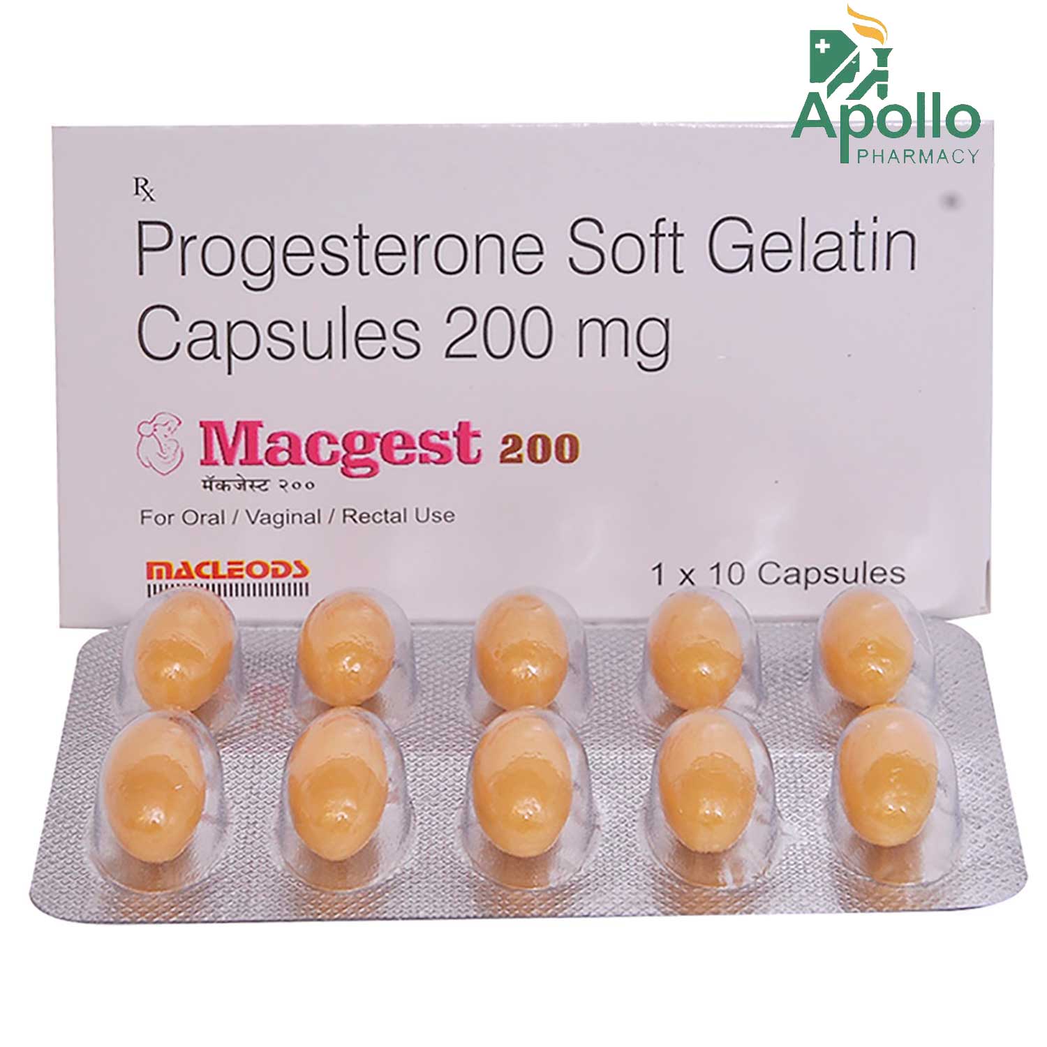 Macgest 200 Capsule 10's, Pack of 10 CAPSULES Macgest 200 Capsule 10's, Pack of 10 CAPSULES