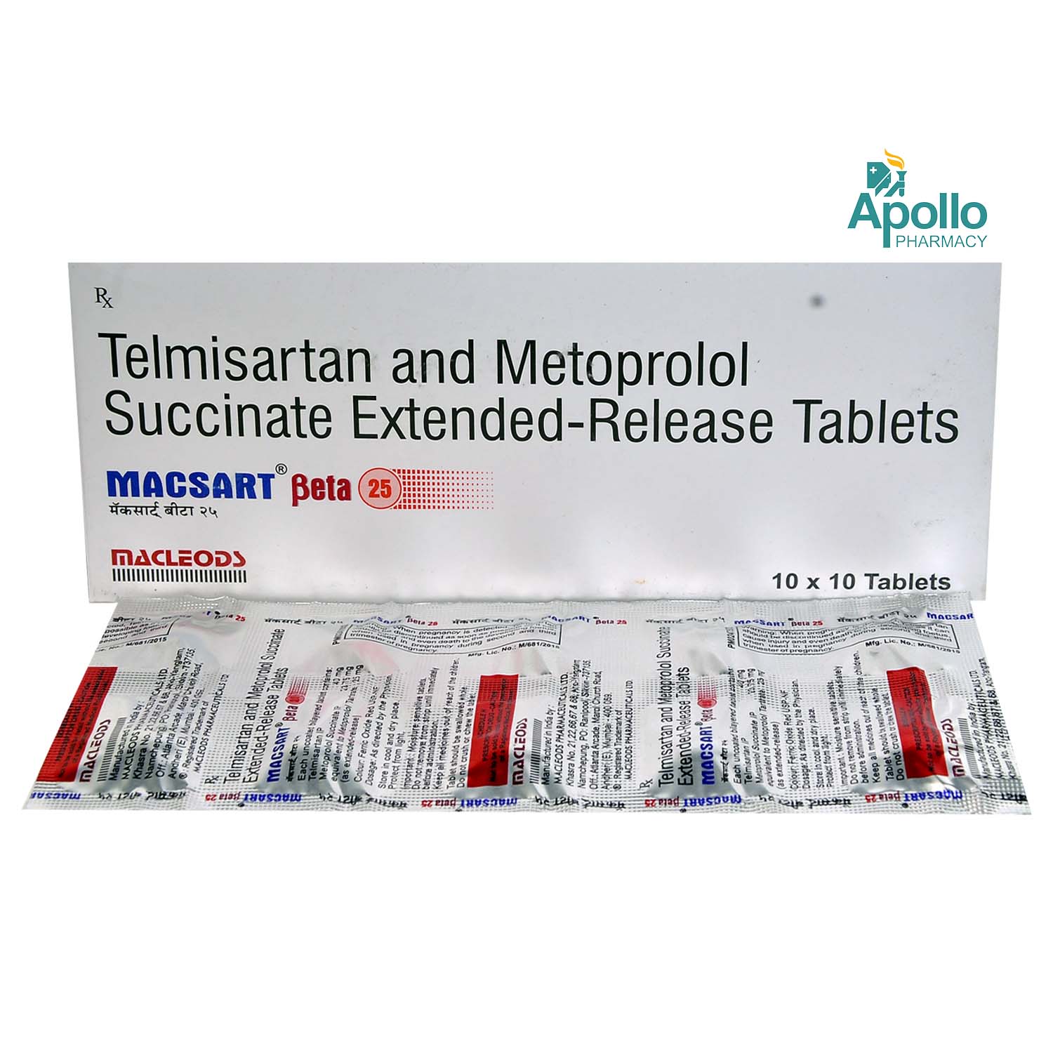 Macsart Beta 25 Tablet 10's, Pack of 10 Macsart Beta 25 Tablet 10's, Pack of 10