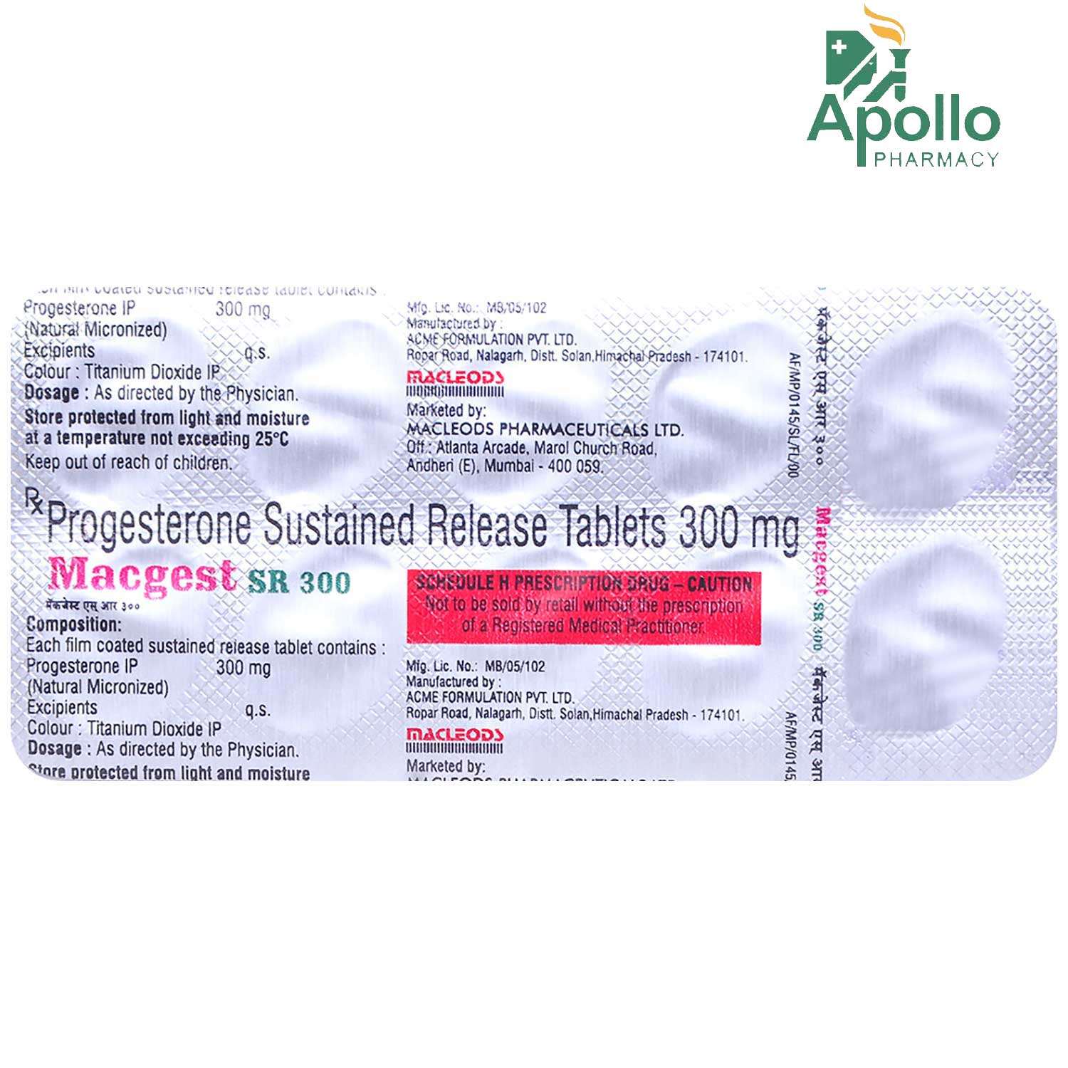 Macgest SR 300 Tablet 10's, Pack of 10 TabletS Macgest SR 300 Tablet 10's, Pack of 10 TabletS