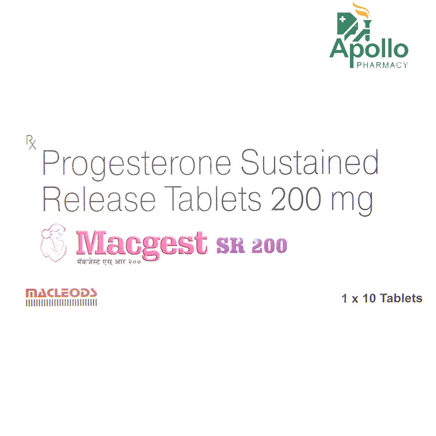Macgest SR 200 Tablet 10's, Pack of 10 TABLETS Macgest SR 200 Tablet 10's, Pack of 10 TABLETS