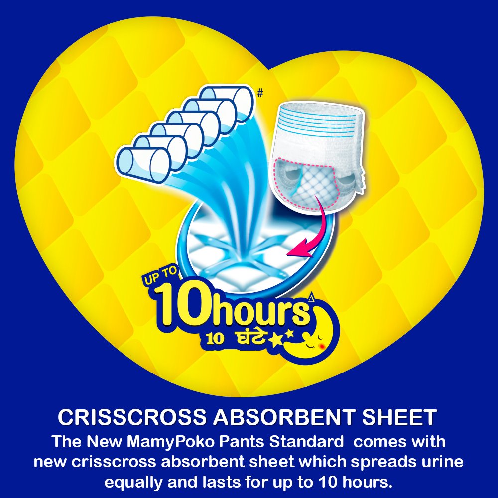 MamyPoko Standard Diaper Pants XL, 6 Count, Pack of 1 MamyPoko Standard Diaper Pants XL, 6 Count, Pack of 1