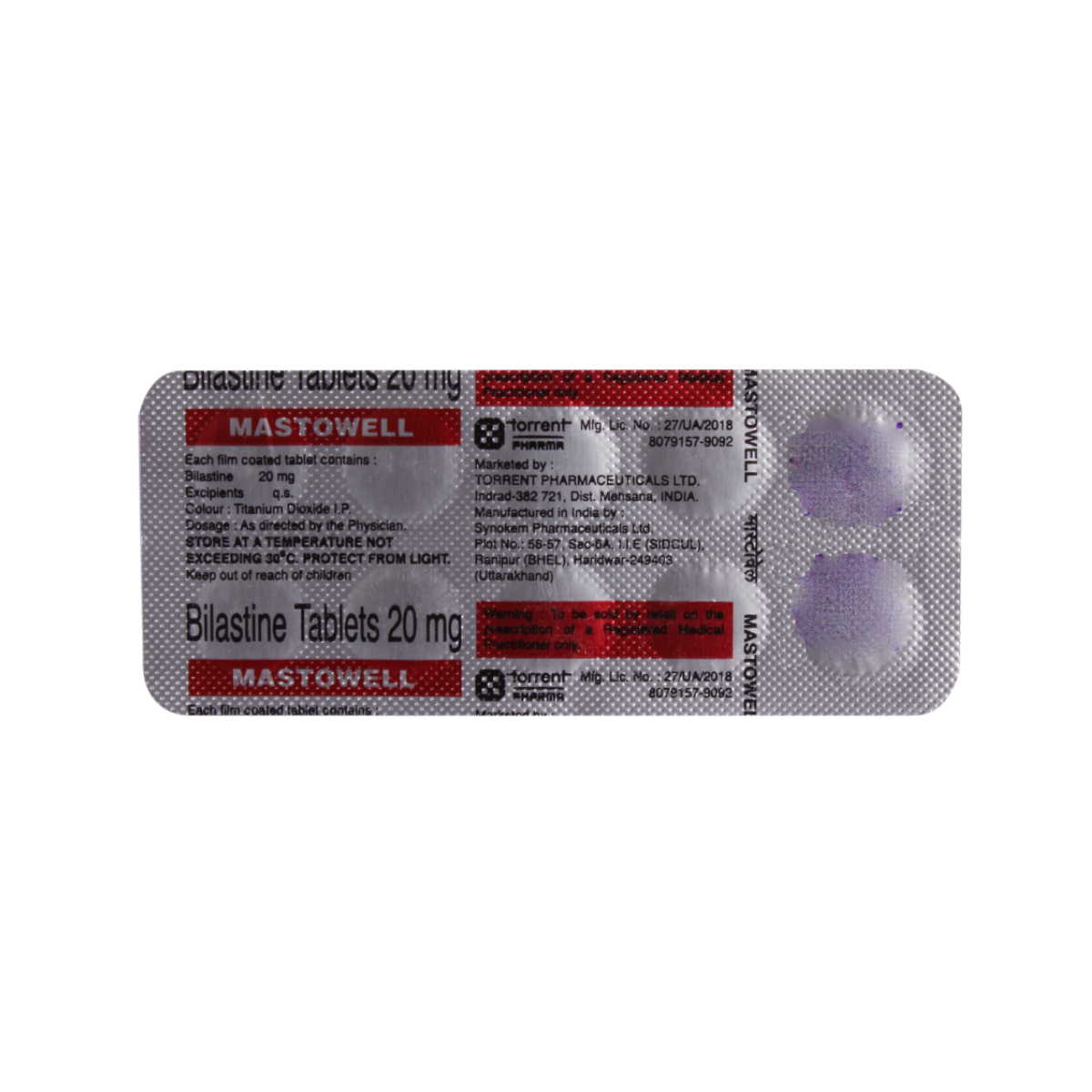 Mastowell 20 mg Tablet 10's, Pack of 10 TABLETS Mastowell 20 mg Tablet 10's, Pack of 10 TABLETS