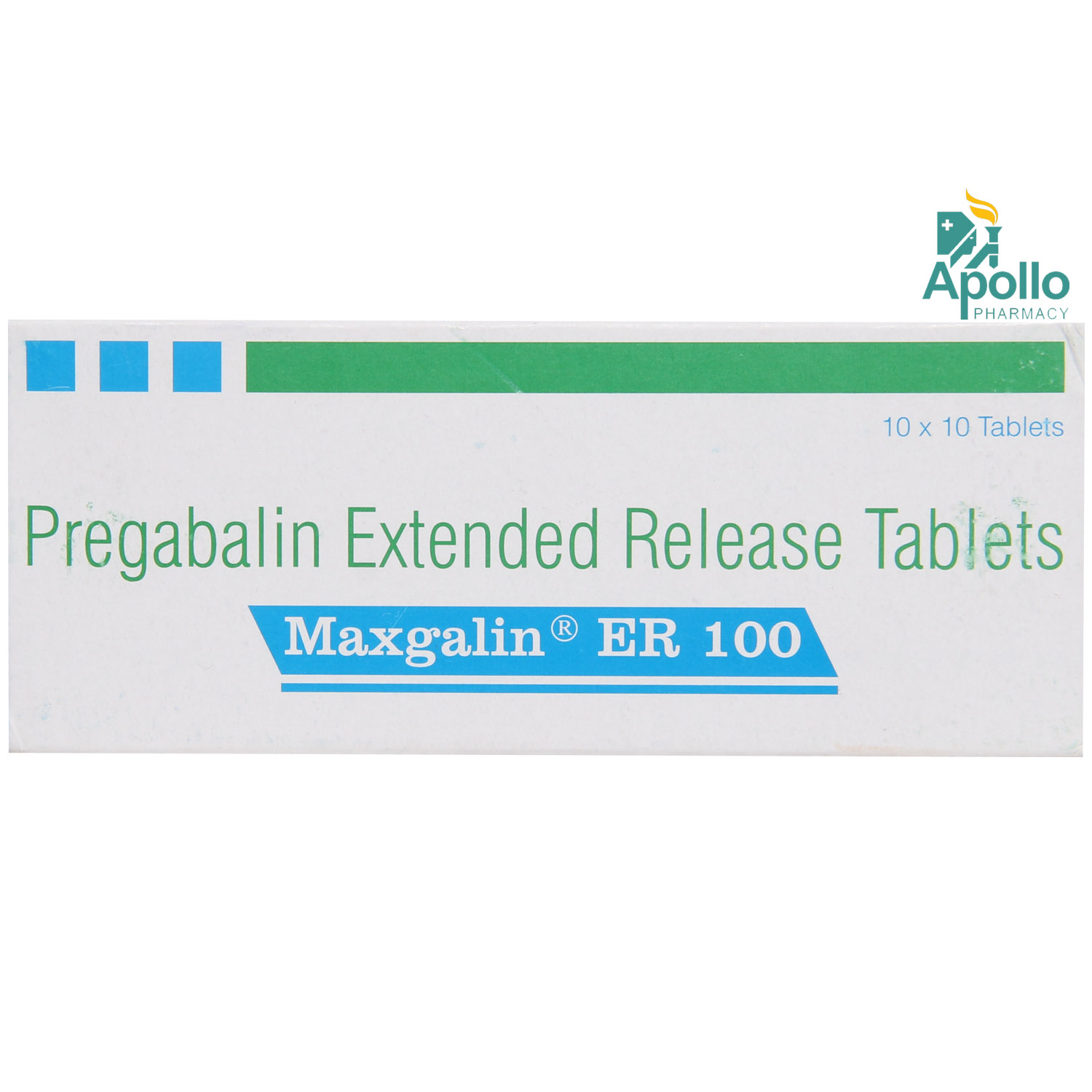 Maxgalin ER 100 Tablet 10's, Pack of 10 TABLETS Maxgalin ER 100 Tablet 10's, Pack of 10 TABLETS