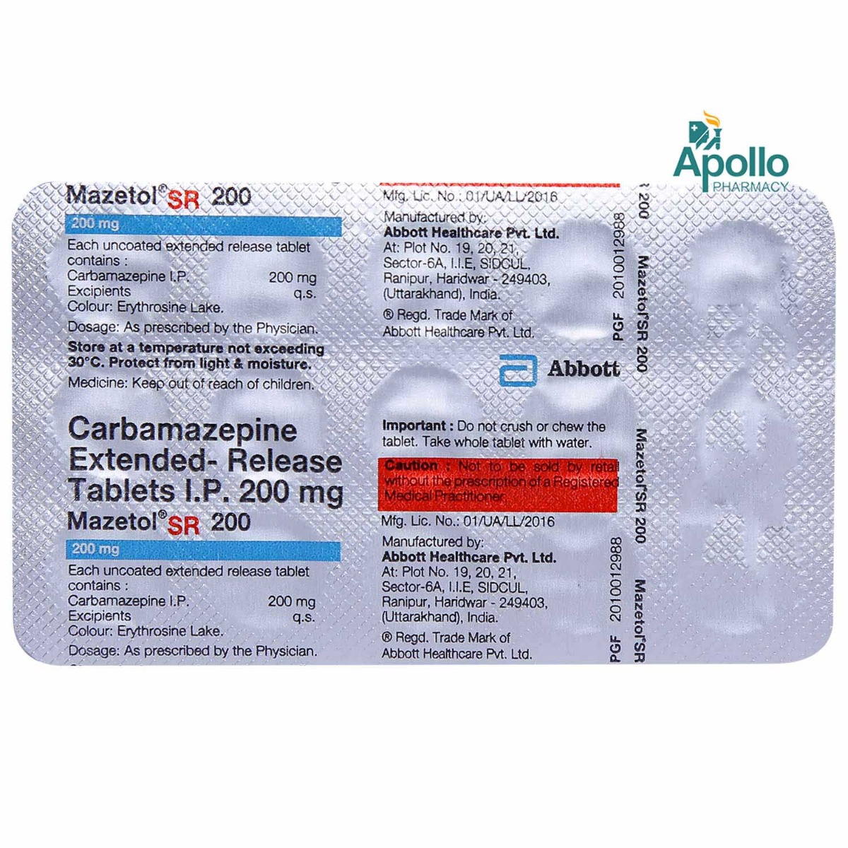 Mazetol SR 200 Tablet 15's, Pack of 15 TABLETS Mazetol SR 200 Tablet 15's, Pack of 15 TABLETS