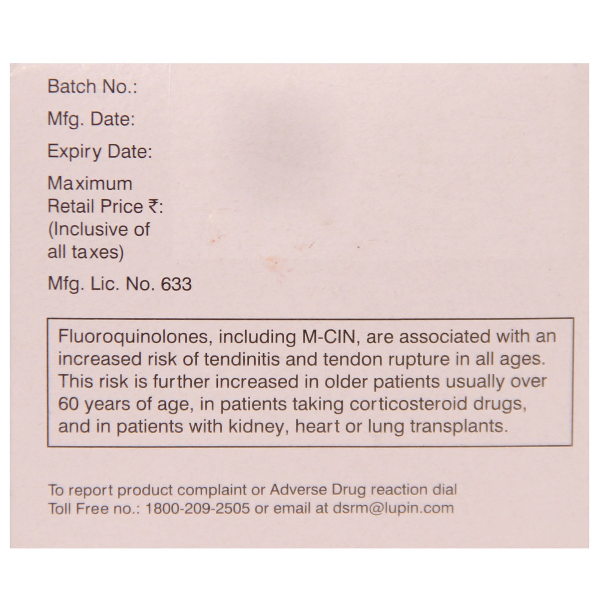 M-Cin Tablet 5's, Pack of 5 TABLETS M-Cin Tablet 5's, Pack of 5 TABLETS