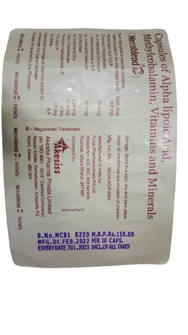 Mecoblend Capsule 10's Mecoblend Capsule 10's