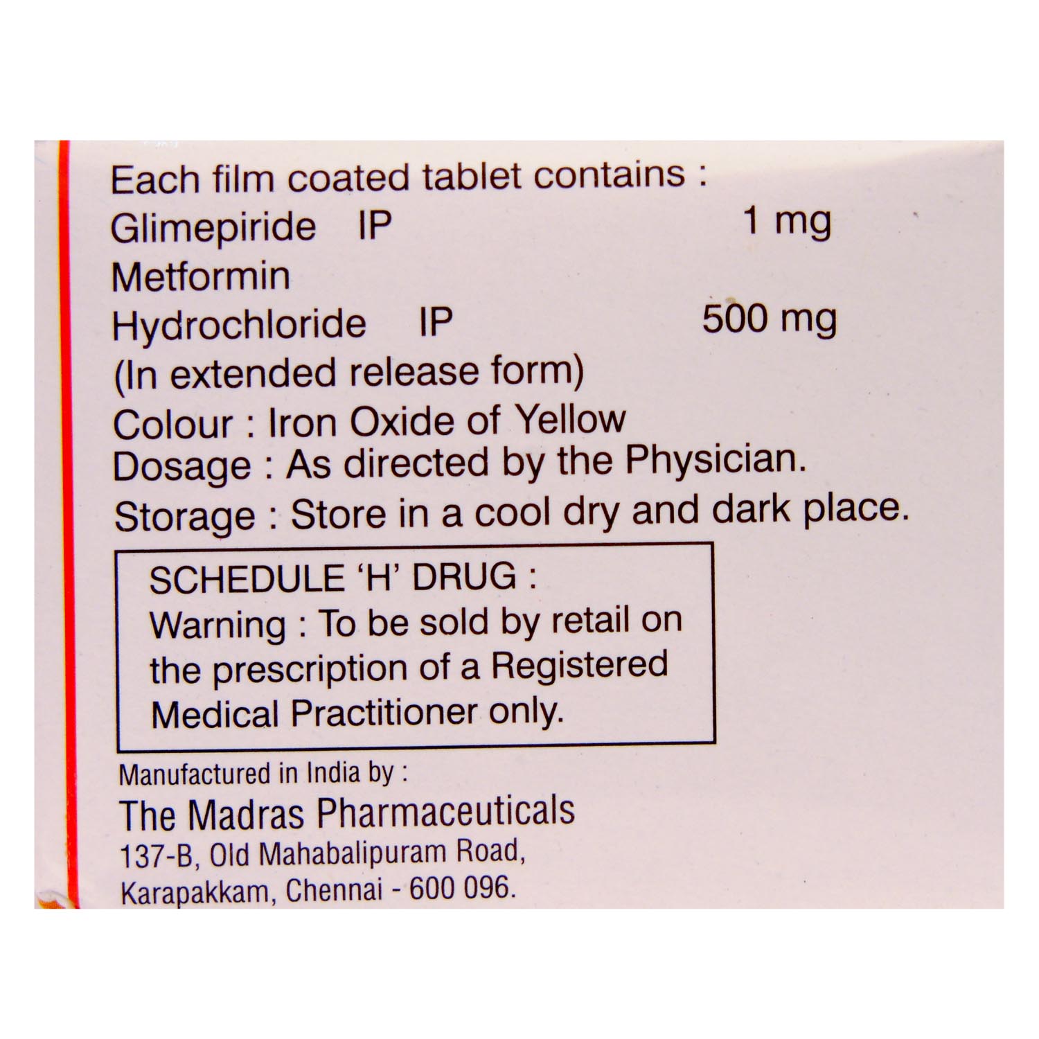 Medimet G1 Tablet 10's, Pack of 10 TABLETS Medimet G1 Tablet 10's, Pack of 10 TABLETS