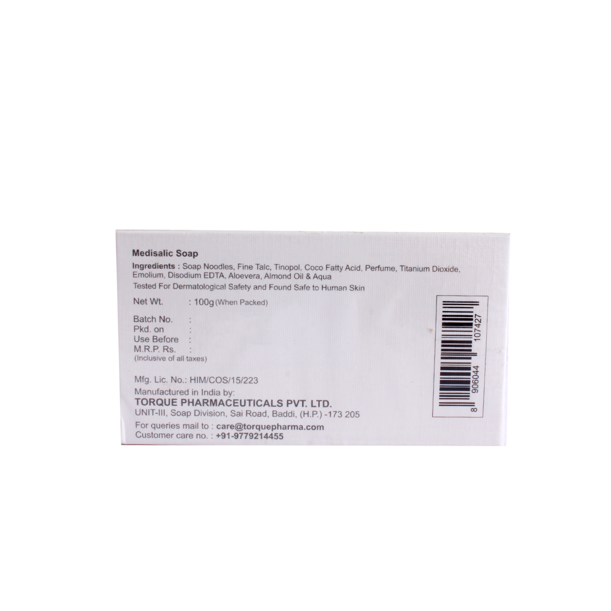 Medisalic Soap 100 gm, Pack of 1 Medisalic Soap 100 gm, Pack of 1
