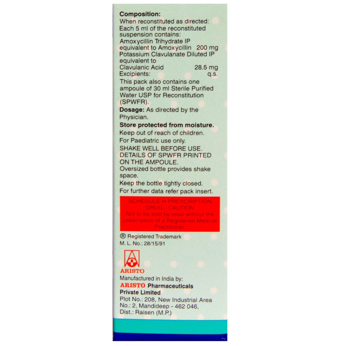 Mega-CV 228.5 mg Dry Syrup 30 ml, Pack of 1 Syrup Mega-CV 228.5 mg Dry Syrup 30 ml, Pack of 1 Syrup