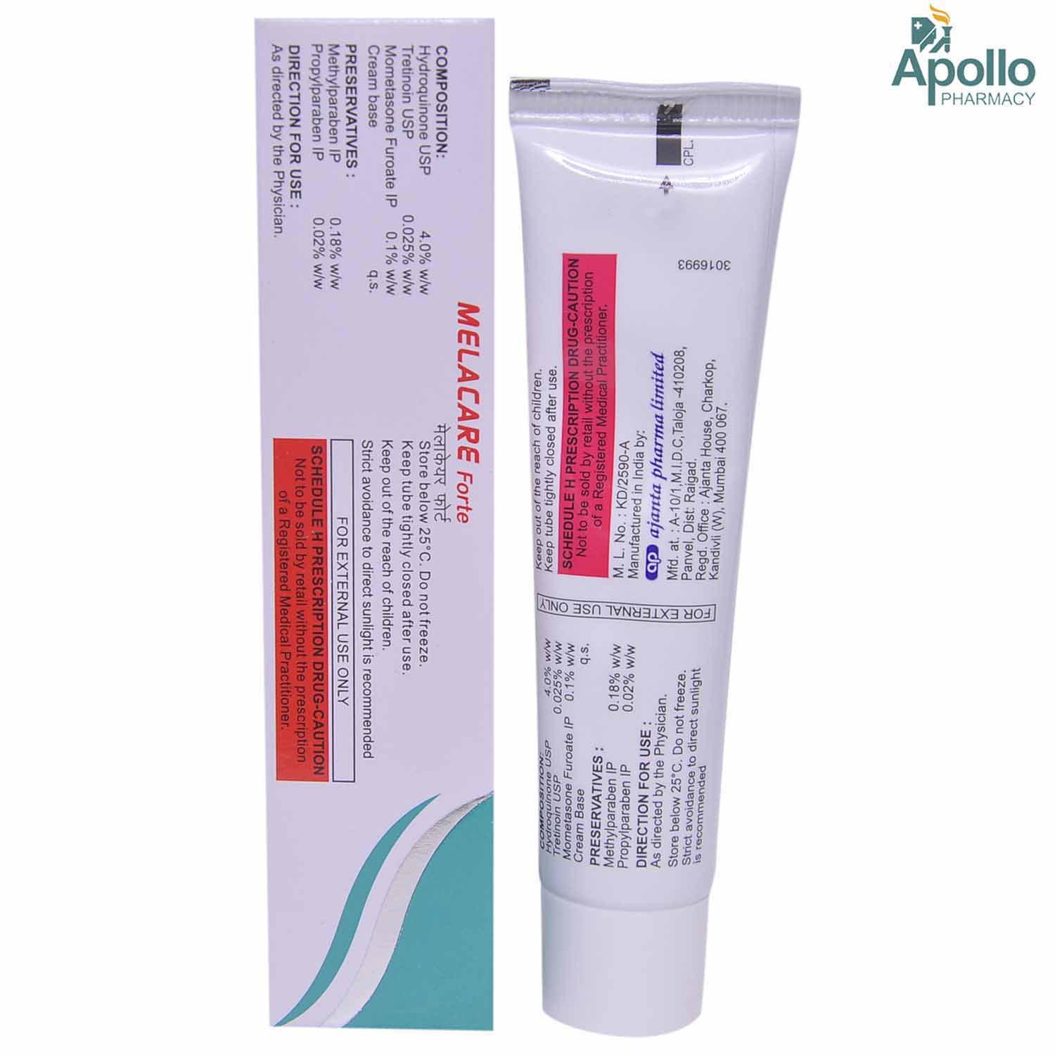 Melacare Forte Cream 20 gm, Pack of 1 CREAM Melacare Forte Cream 20 gm, Pack of 1 CREAM