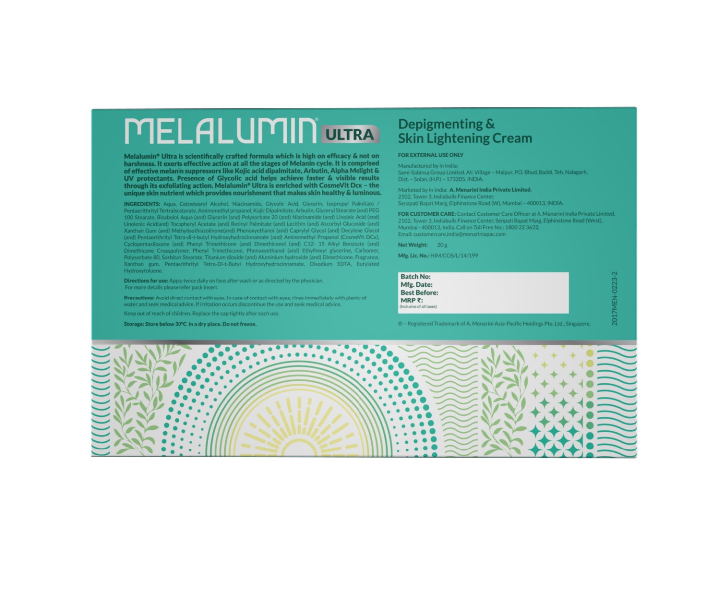 Melalumin Ultra Cream 20 gm, Pack of 1 Melalumin Ultra Cream 20 gm, Pack of 1