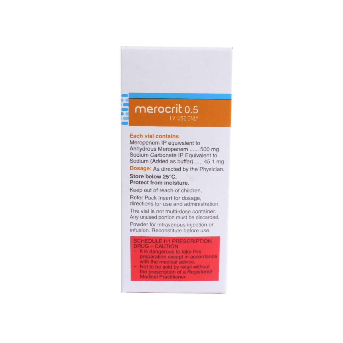 Merocrit 0.5 gm Injection 1's Merocrit 0.5 gm Injection 1's