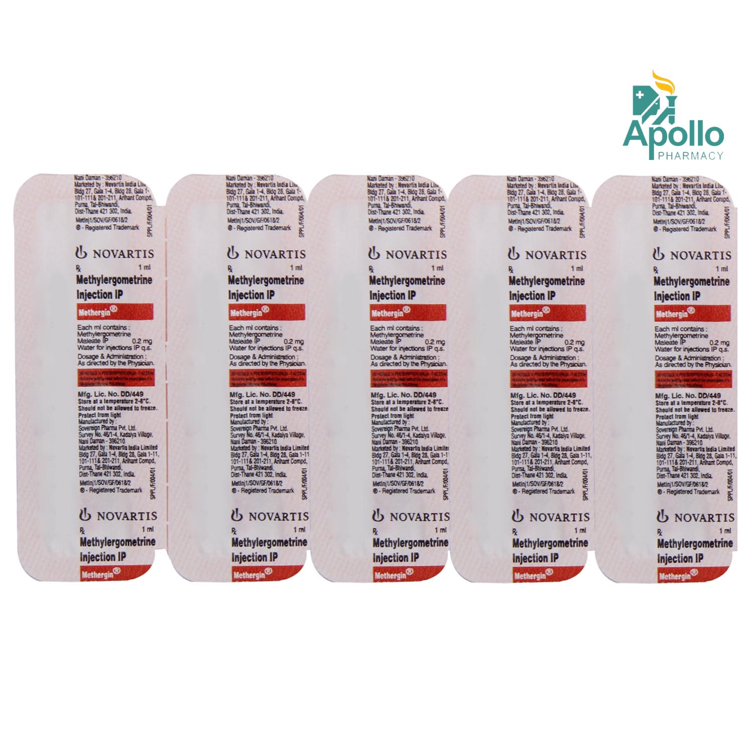 Methergin Injection 1's, Pack of 1 Injection Methergin Injection 1's, Pack of 1 Injection