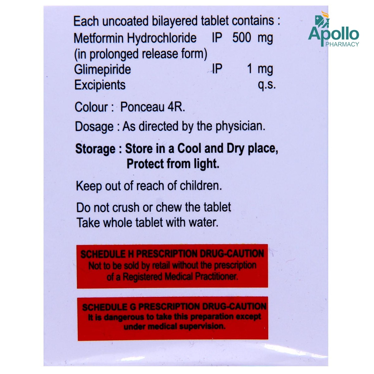 Metffil G1 Tablet 10's, Pack of 10 TABLETS Metffil G1 Tablet 10's, Pack of 10 TABLETS