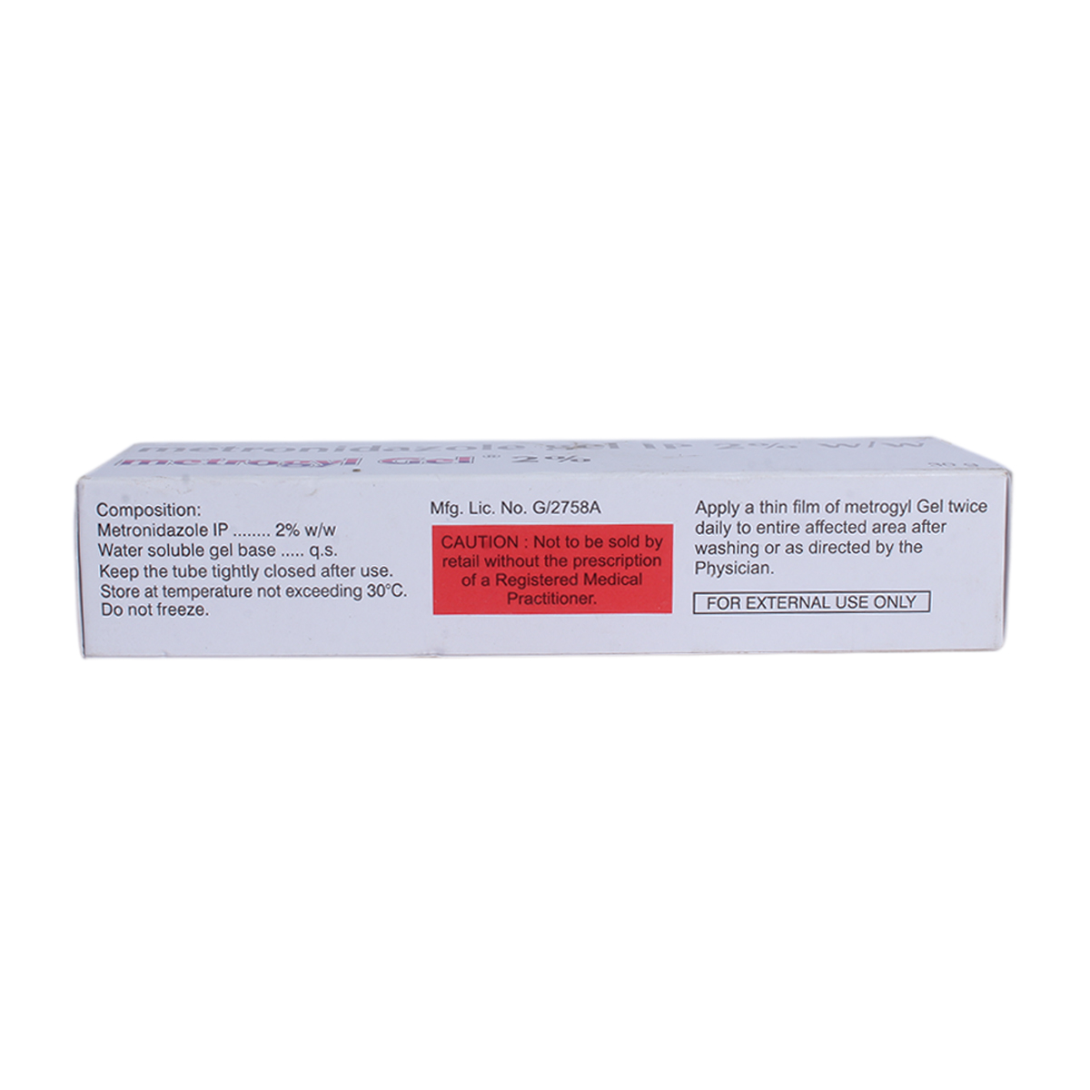 Metrogyl Gel 30 gm, Pack of 1 GEL Metrogyl Gel 30 gm, Pack of 1 GEL