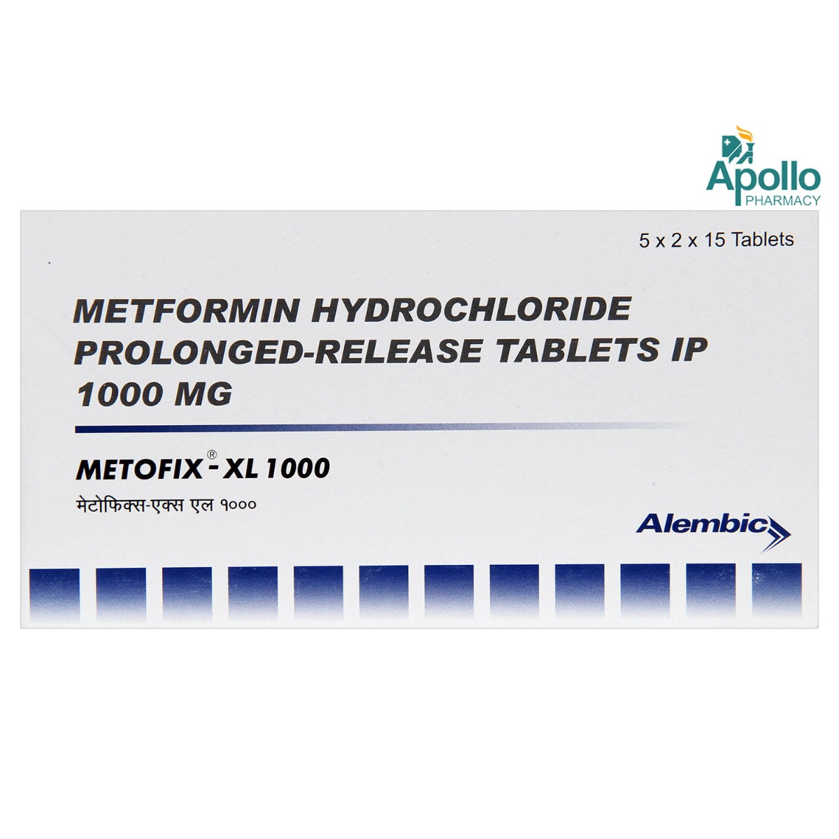 Metofix XL 1000 mg Tablet 15's, Pack of 15 TabletS Metofix XL 1000 mg Tablet 15's, Pack of 15 TabletS