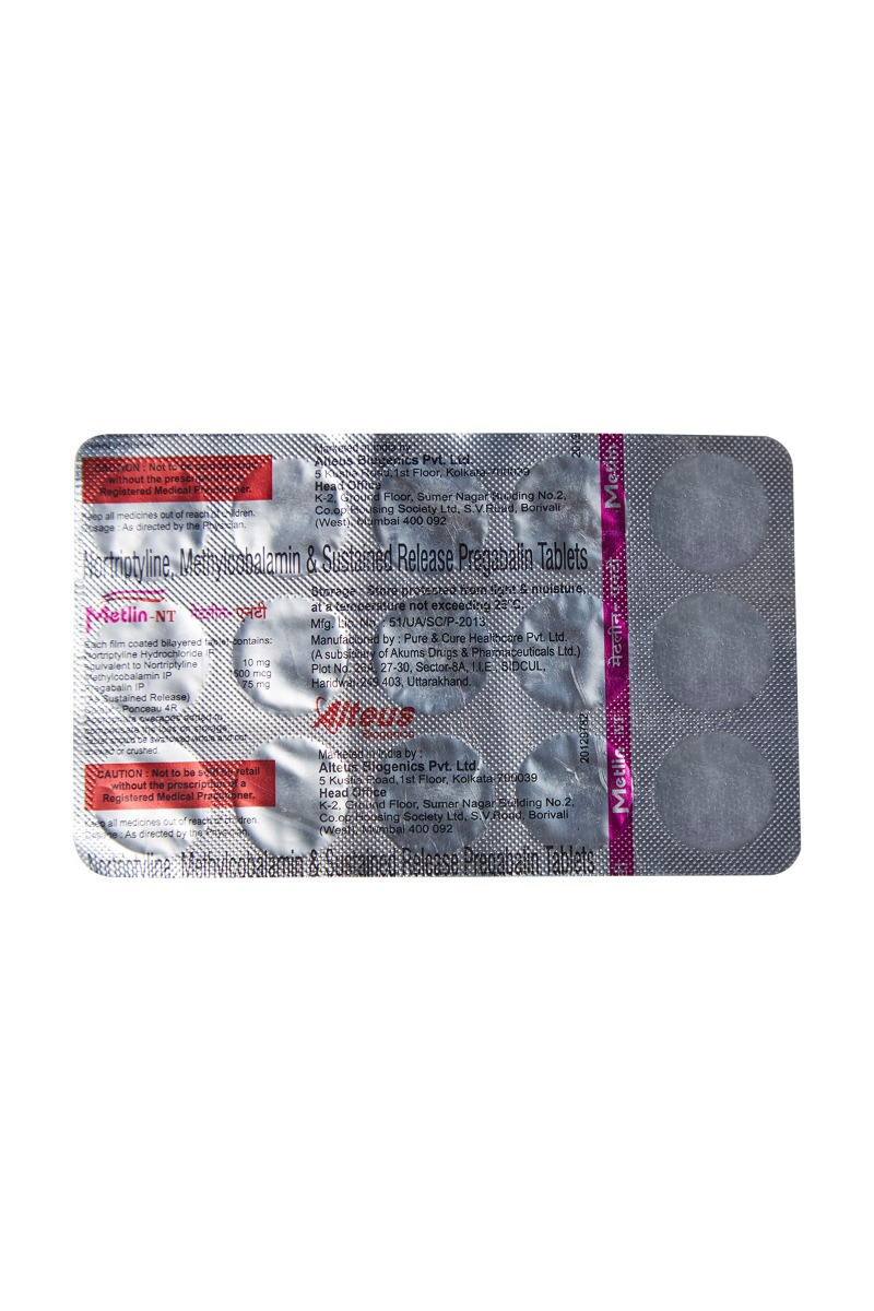 Metlin NT 75 Tablet 15's, Pack of 15 TABLETS Metlin NT 75 Tablet 15's, Pack of 15 TABLETS