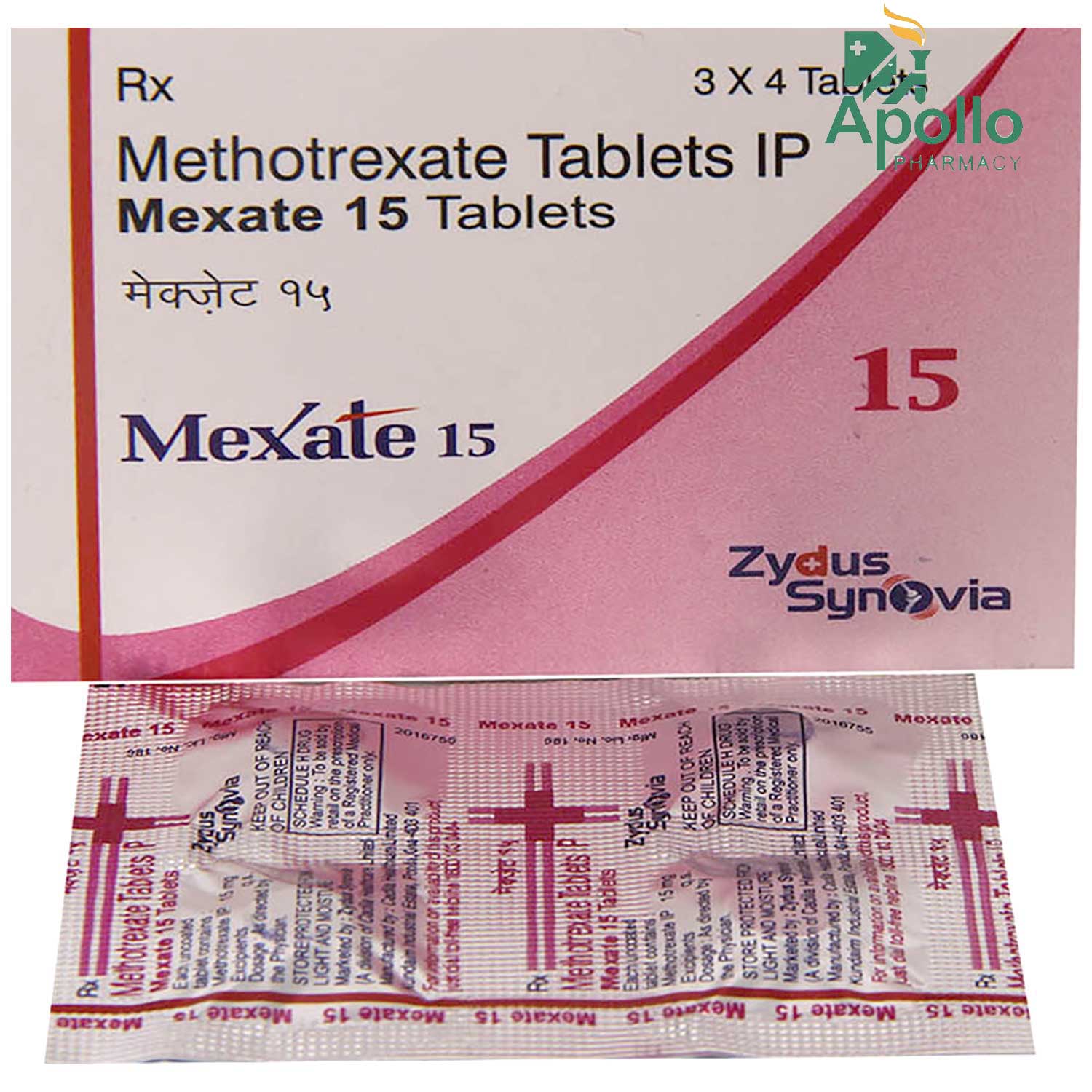 Mexate 15 Tablet 4's, Pack of 4 TABLETS Mexate 15 Tablet 4's, Pack of 4 TABLETS