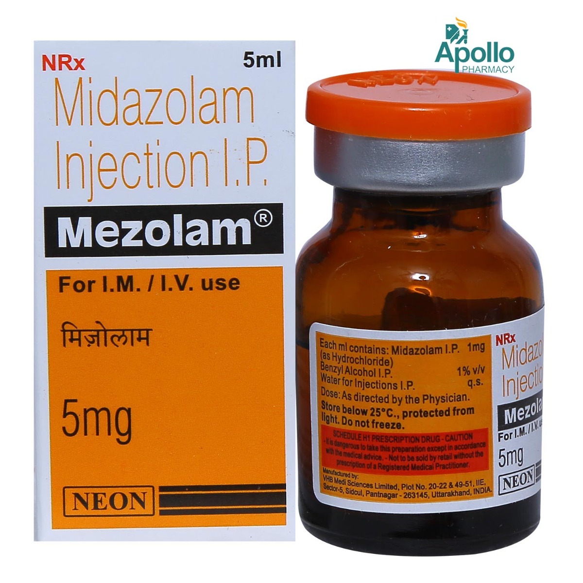 MEZOLAM INJECTION 5ML, Pack of 1 Injection MEZOLAM INJECTION 5ML, Pack of 1 Injection