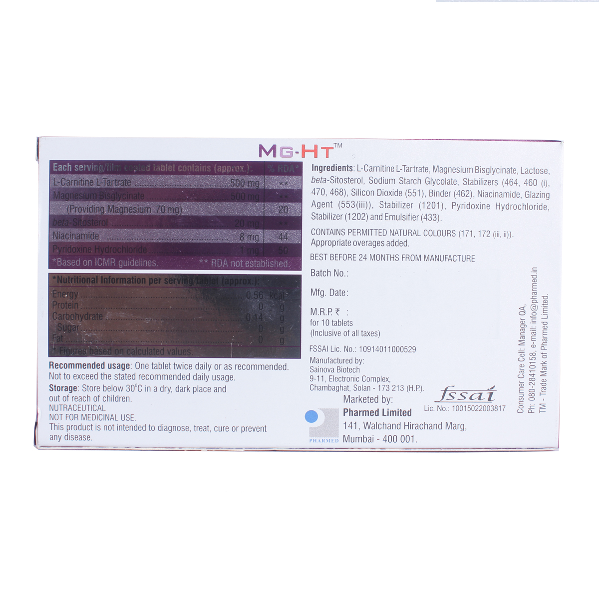 MG-HT Tablet 10's, Pack of 10 MG-HT Tablet 10's, Pack of 10