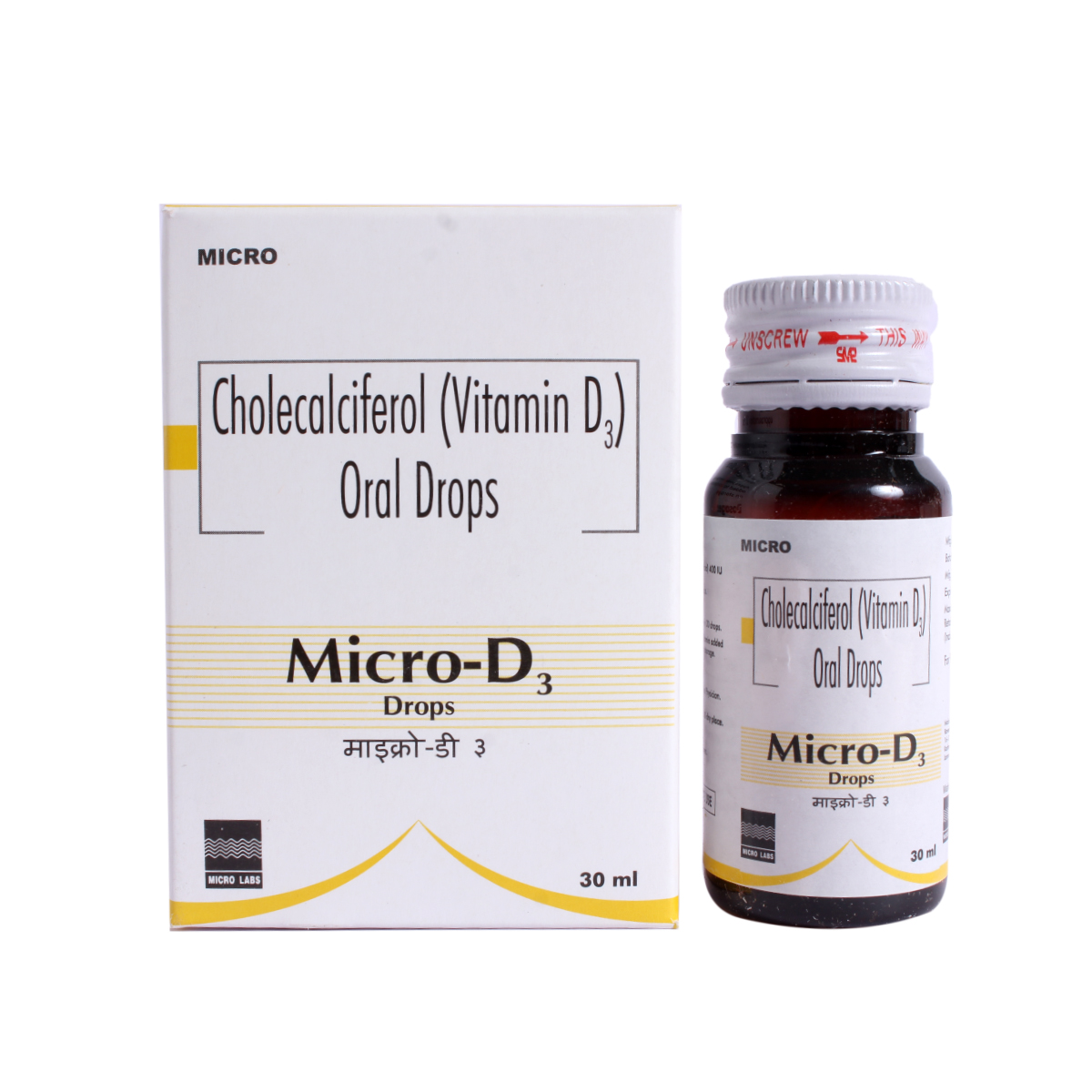 Micro D3 Drops 30 ml, Pack of 1 Micro D3 Drops 30 ml, Pack of 1