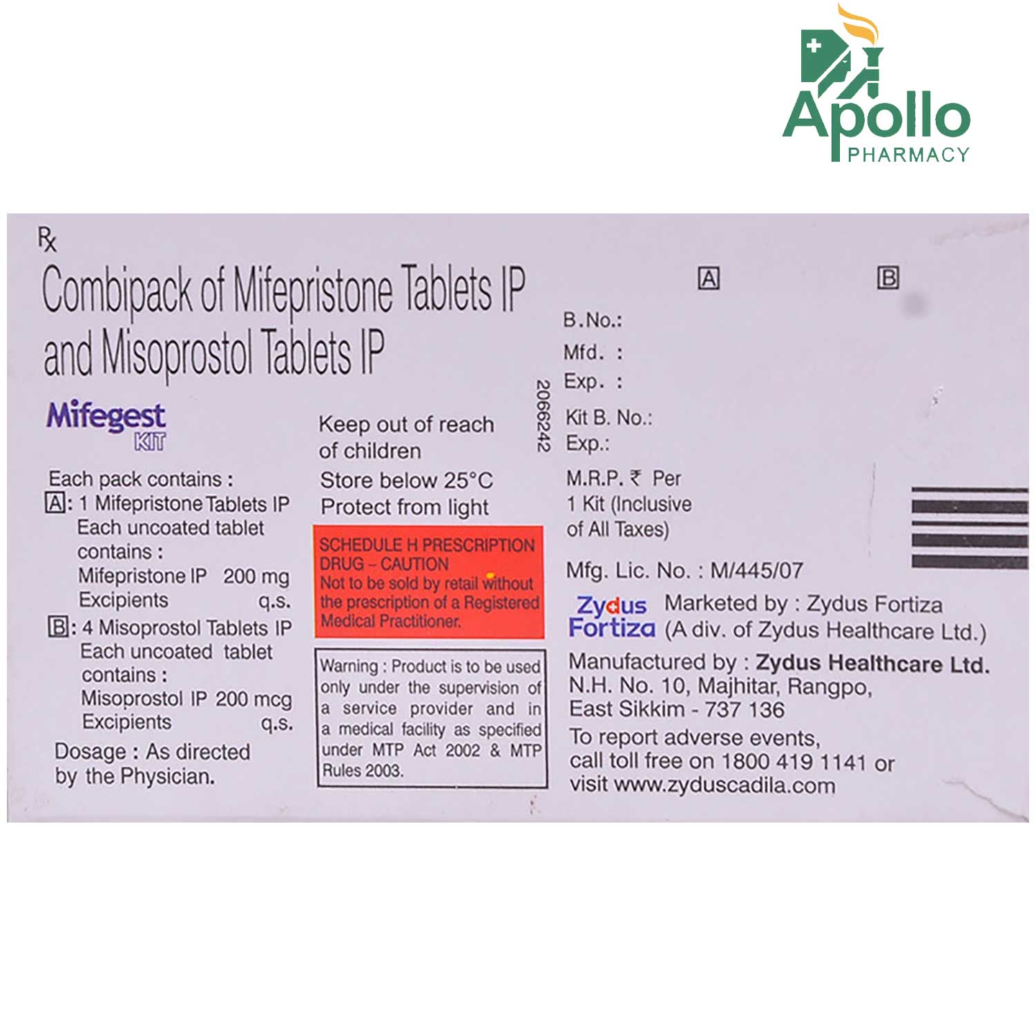 Mifegest Kit, Pack of 1 TABLET Mifegest Kit, Pack of 1 TABLET