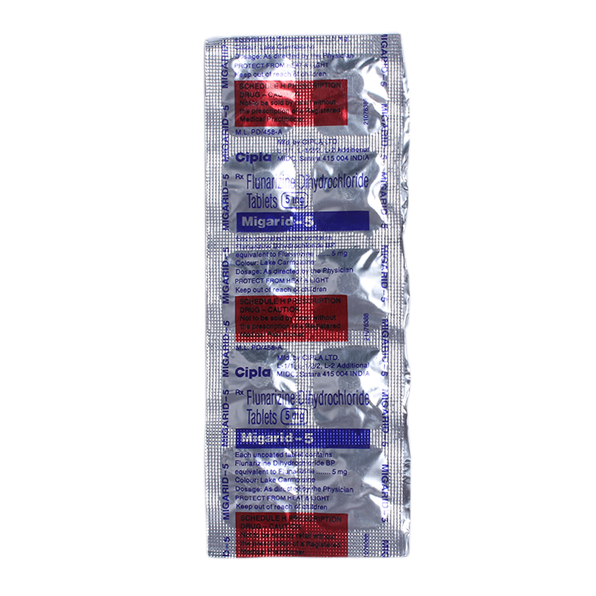 Migarid 5 Tablet 10's, Pack of 10 TABLETS Migarid 5 Tablet 10's, Pack of 10 TABLETS