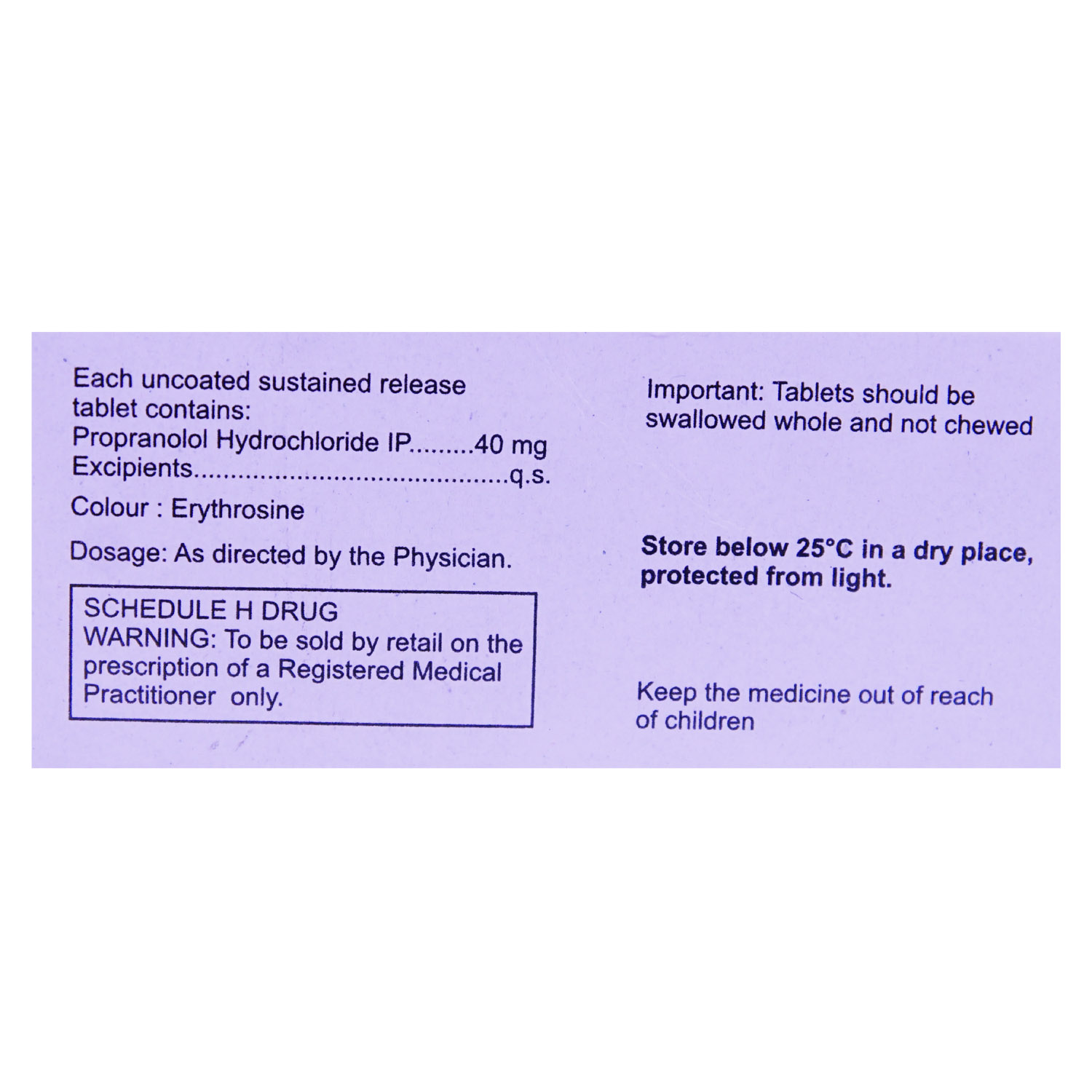 Migrabeta-TR 40 Tablet 10's, Pack of 10 TabletS Migrabeta-TR 40 Tablet 10's, Pack of 10 TabletS