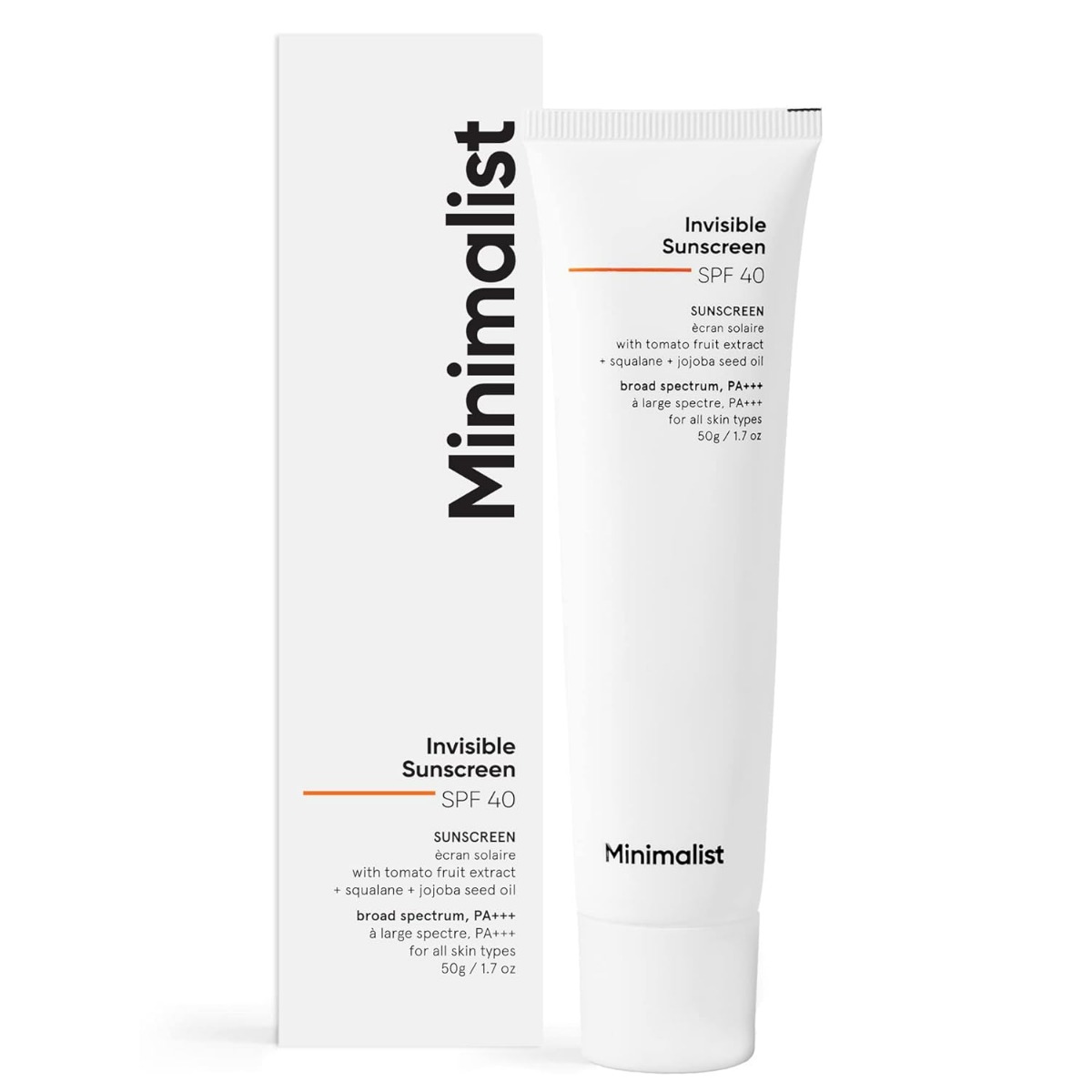 Minimalist SPF 40 PA+++ Invisible Sunscreen 50 gm | Light Gel Based Formula, Pack of 1 Minimalist SPF 40 PA+++ Invisible Sunscreen 50 gm | Light Gel Based Formula, Pack of 1
